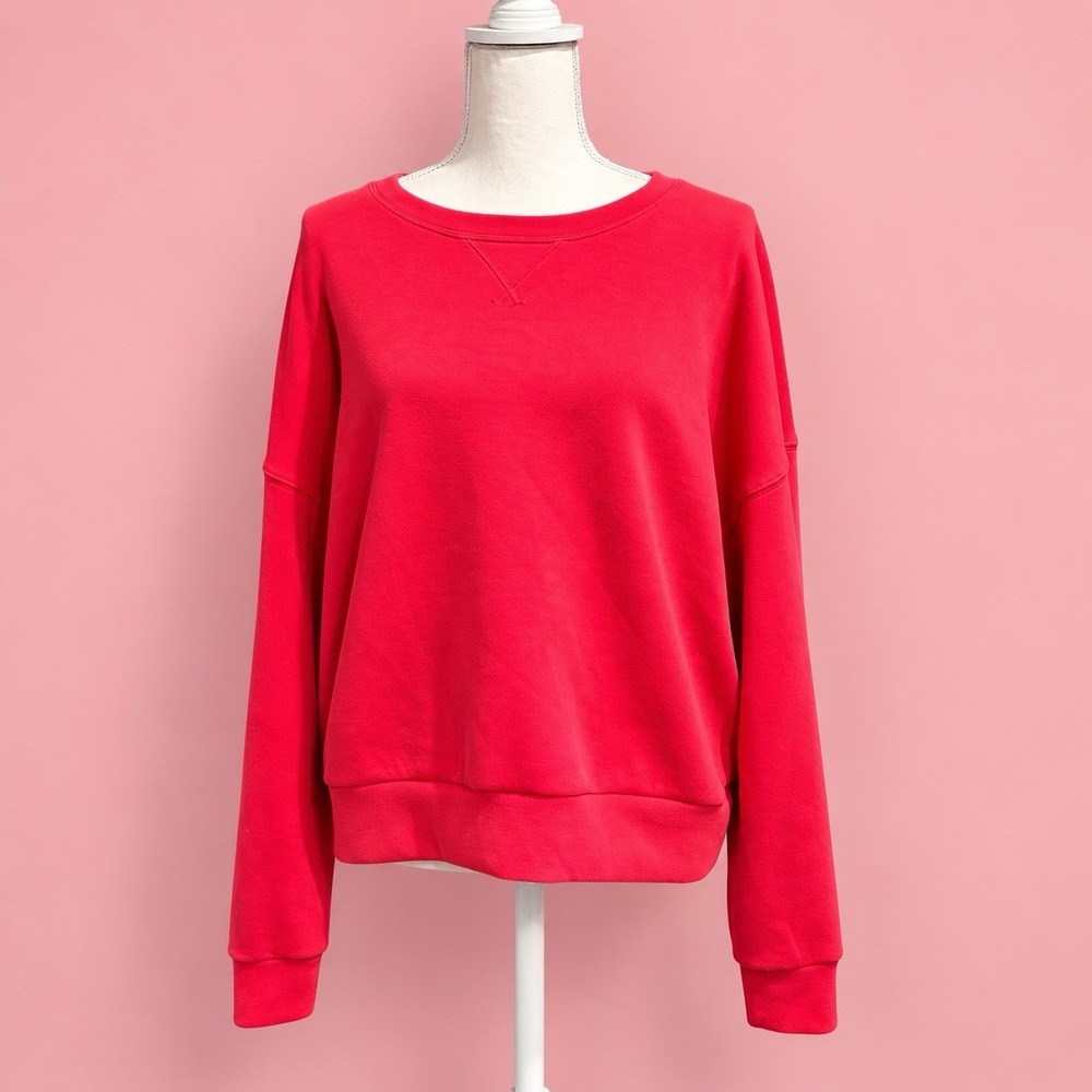 SPANX AirEssentials Crewneck Sweatshirt Women's XL Pink Modal Blend Pullover